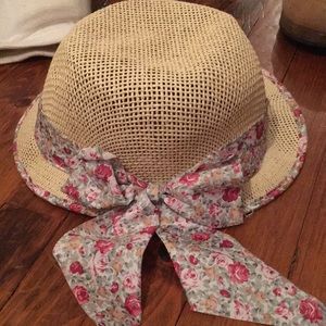 Floral beach hat